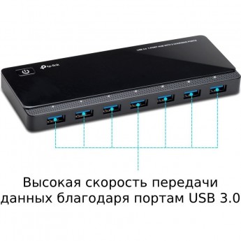 Концентратор TP-LINK UH720 USB 3.0 7-портовый с 2 заряжающими портами Концентратор TP-LINK UH720 USB 3.0 7-портовый с 2 заряжающими портами